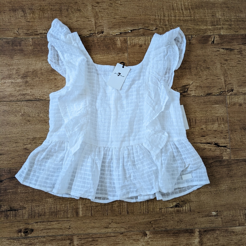 Babydoll White Coquette Blouse Flare Elegant Top